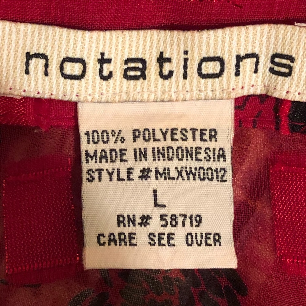 Notations blouse long sleeve size L - Picture 6 of 6